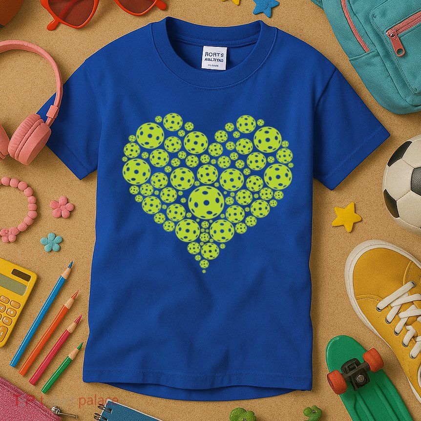 Pickleball Heart Professional Pickleball Game Players Great Gift Kids T-Shirt
