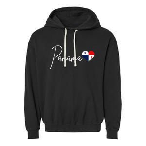 Panama Heart Pride Panamanian Flag Garment-Dyed Fleece Hoodie