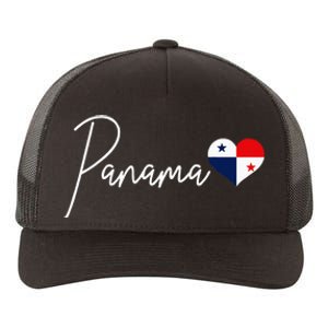 Panama Heart Pride Panamanian Flag Yupoong Adult 5-Panel Trucker Hat