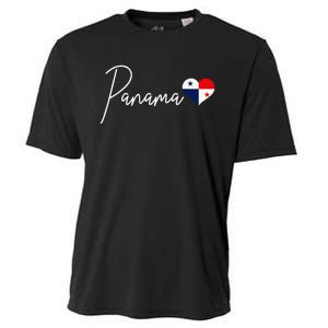 Panama Heart Pride Panamanian Flag Cooling Performance Crew T-Shirt