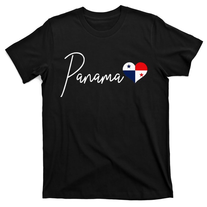 Panama Heart Pride Panamanian Flag T-Shirt