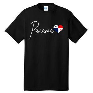 Panama Heart Pride Panamanian Flag Tall T-Shirt