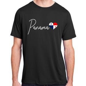 Panama Heart Pride Panamanian Flag Adult ChromaSoft Performance T-Shirt