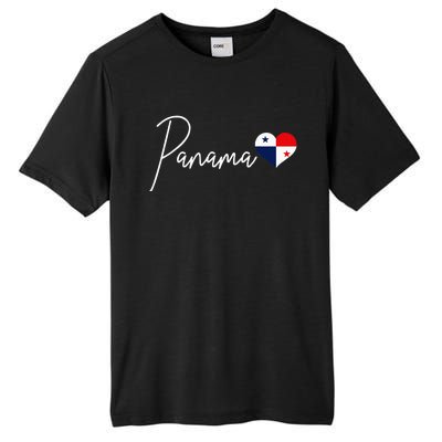 Panama Heart Pride Panamanian Flag Tall Fusion ChromaSoft Performance T-Shirt