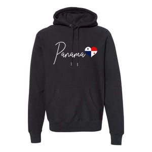 Panama Heart Pride Panamanian Flag Premium Hoodie