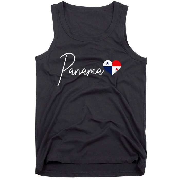 Panama Heart Pride Panamanian Flag Tank Top