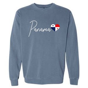 Panama Heart Pride Panamanian Flag Garment-Dyed Sweatshirt