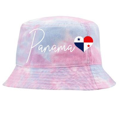 Panama Heart Pride Panamanian Flag Tie-Dyed Bucket Hat