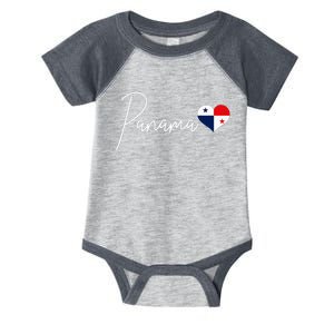 Panama Heart Pride Panamanian Flag Infant Baby Jersey Bodysuit