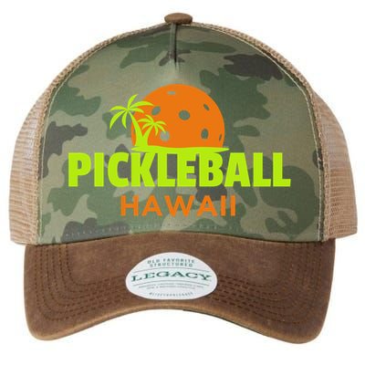Pickleball Hawaii Palm Tree Gift Legacy Tie Dye Trucker Hat