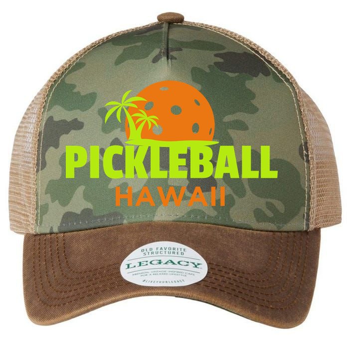 Pickleball Hawaii Palm Tree Gift Legacy Tie Dye Trucker Hat