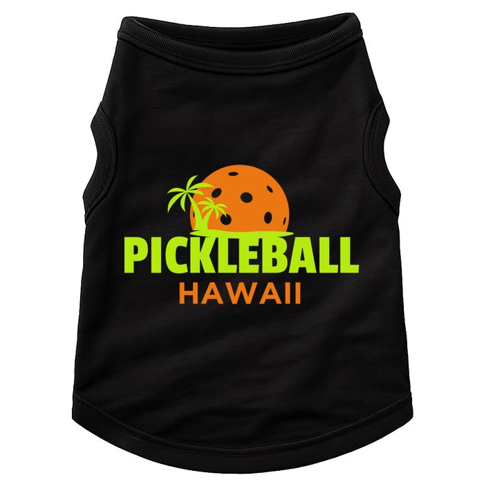 Pickleball Hawaii Palm Tree Gift Doggie Tank