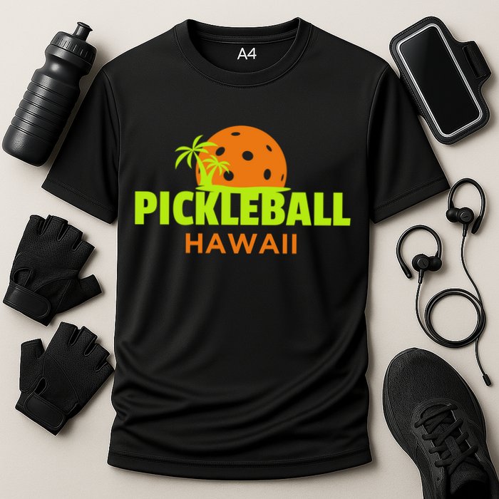 Pickleball Hawaii Palm Tree Gift Performance Shirt