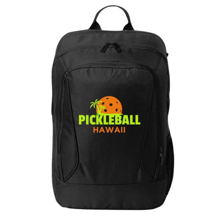 Pickleball Hawaii Palm Tree Gift City Backpack