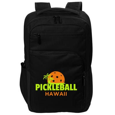 Pickleball Hawaii Palm Tree Gift Impact Tech Backpack