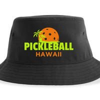 Pickleball Hawaii Palm Tree Gift Sustainable Bucket Hat