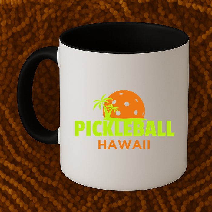 Pickleball Hawaii Palm Tree Gift Mug