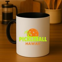 Pickleball Hawaii Palm Tree Gift Mug