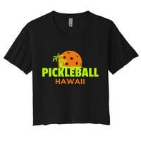 Pickleball Hawaii Palm Tree Gift Crop Top