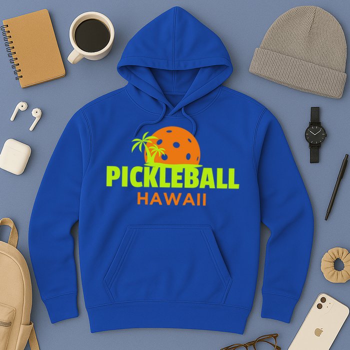 Pickleball Hawaii Palm Tree Gift Hoodie