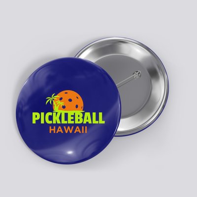 Pickleball Hawaii Palm Tree Gift Button