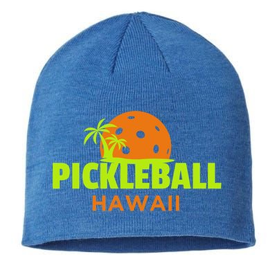 Pickleball Hawaii Palm Tree Gift Sustainable Beanie