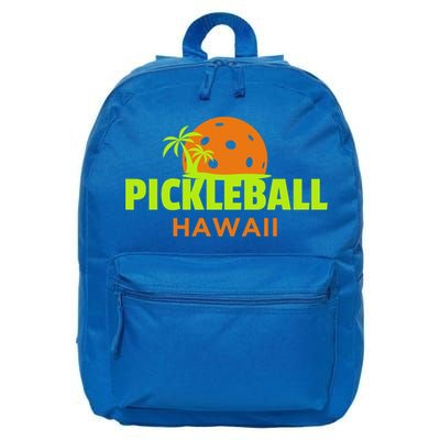 Pickleball Hawaii Palm Tree Gift 16 in Basic Backpack