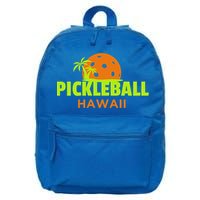Pickleball Hawaii Palm Tree Gift 16 in Basic Backpack