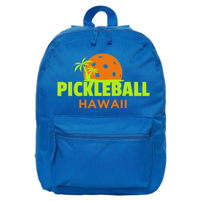 Pickleball Hawaii Palm Tree Gift 16 in Basic Backpack