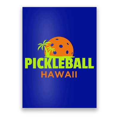 Pickleball Hawaii Palm Tree Gift Poster