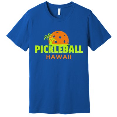 Pickleball Hawaii Palm Tree Gift Premium T-Shirt
