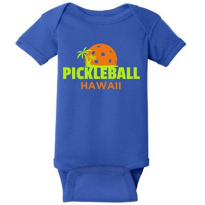 Pickleball Hawaii Palm Tree Gift Baby Bodysuit