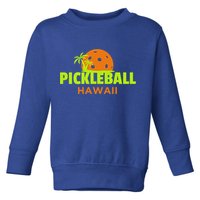 Pickleball Hawaii Palm Tree Gift Toddler Sweatshirt