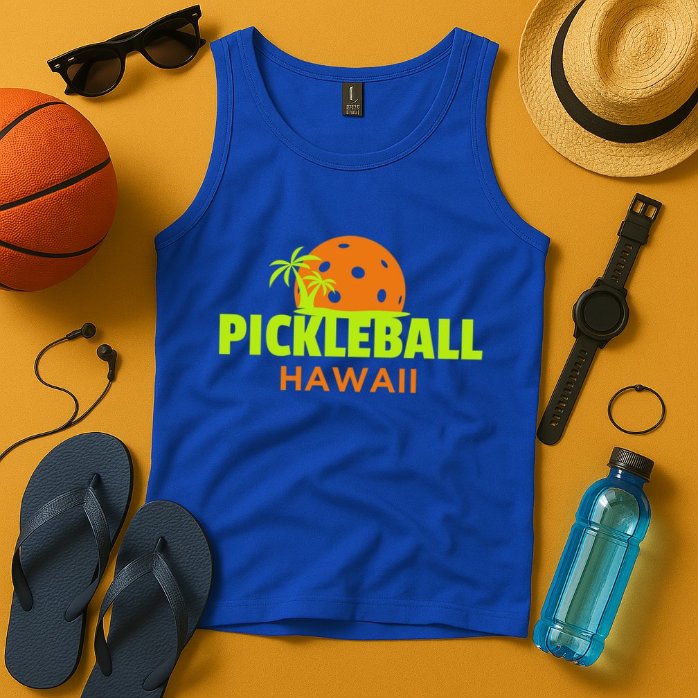 Pickleball Hawaii Palm Tree Gift Tank Top