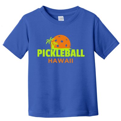 Pickleball Hawaii Palm Tree Gift Toddler T-Shirt