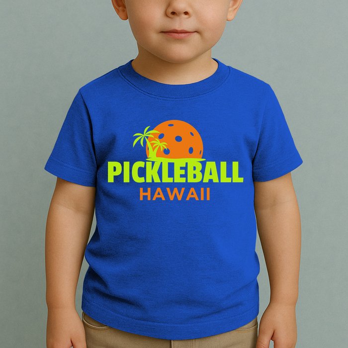 Pickleball Hawaii Palm Tree Gift Toddler T-Shirt