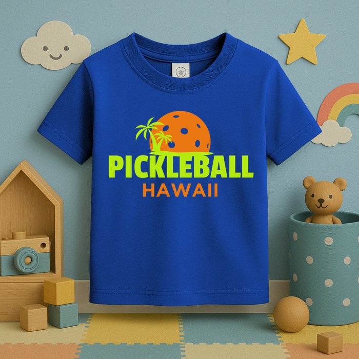 Pickleball Hawaii Palm Tree Gift Toddler T-Shirt