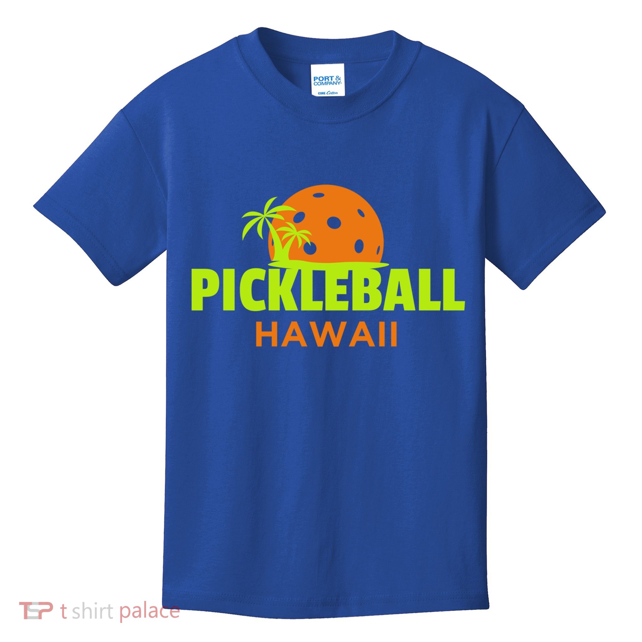 Pickleball Hawaii Palm Tree Gift Kids T-Shirt