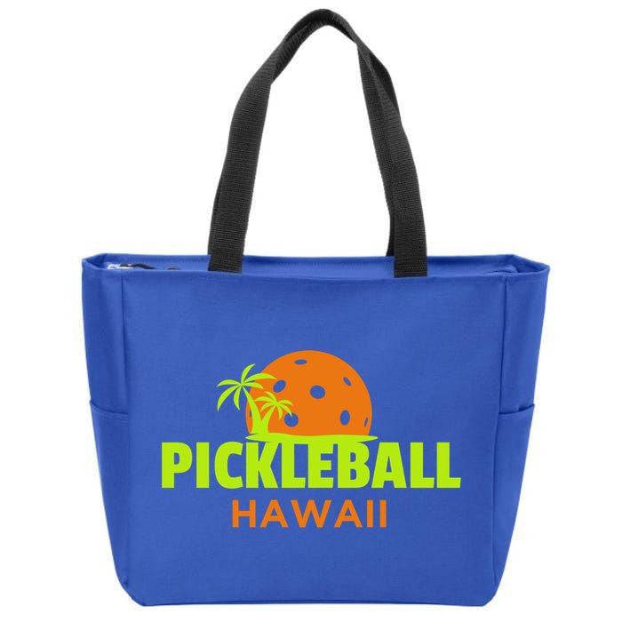 Pickleball Hawaii Palm Tree Gift Zip Tote Bag