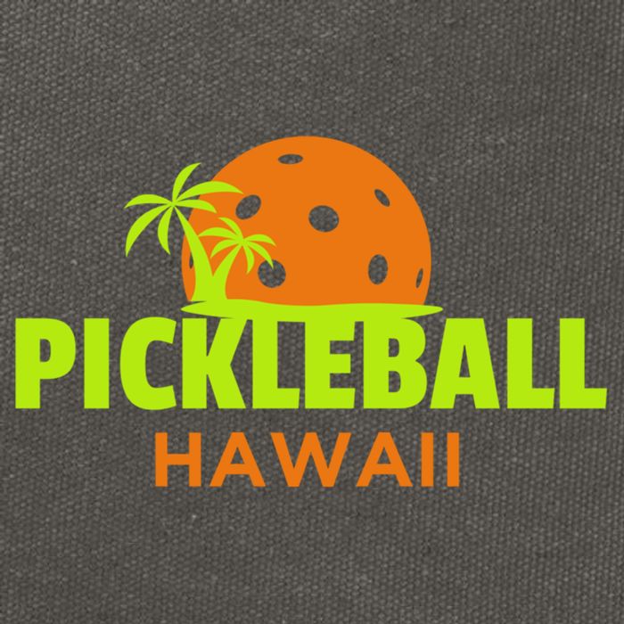 Pickleball Hawaii Palm Tree Gift Cotton Canvas Backpack