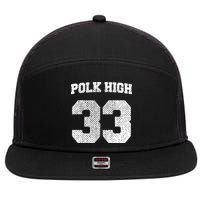 Polk High 7 Panel Mesh Trucker Snapback Hat
