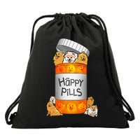 Pomeranian Happy Pills Drawstring Bag