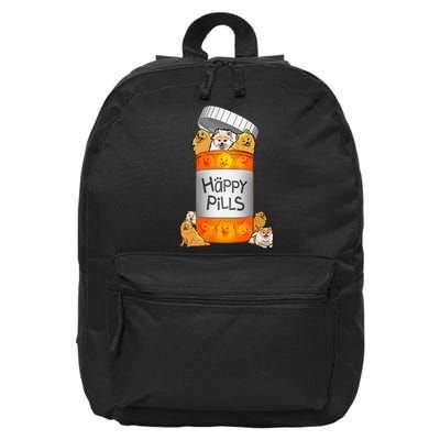 Pomeranian Happy Pills 16 in Basic Backpack