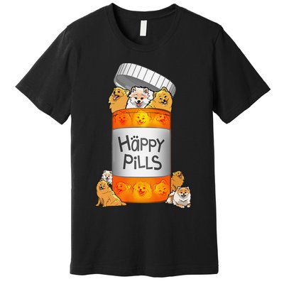 Pomeranian Happy Pills Premium T-Shirt