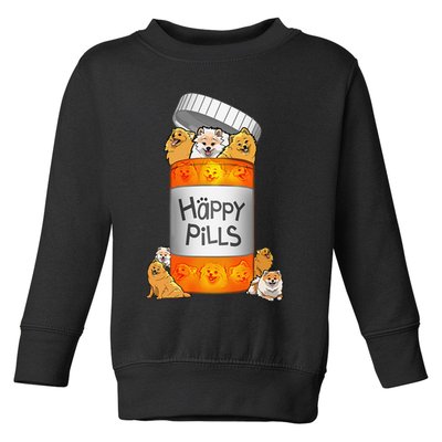 Pomeranian Happy Pills Toddler Sweatshirt