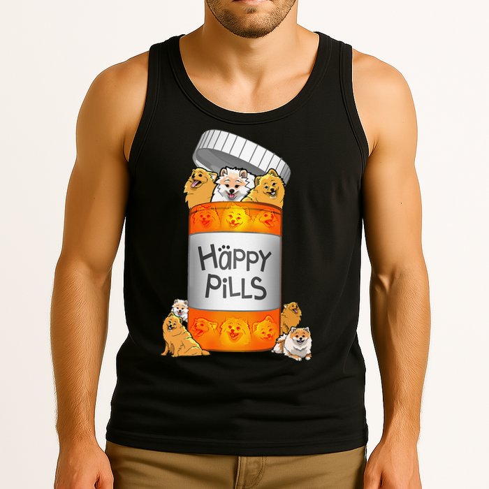 Pomeranian Happy Pills Tank Top