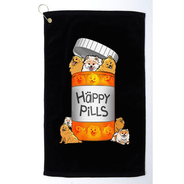 Pomeranian Happy Pills Golf Towel