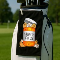 Pomeranian Happy Pills Golf Towel