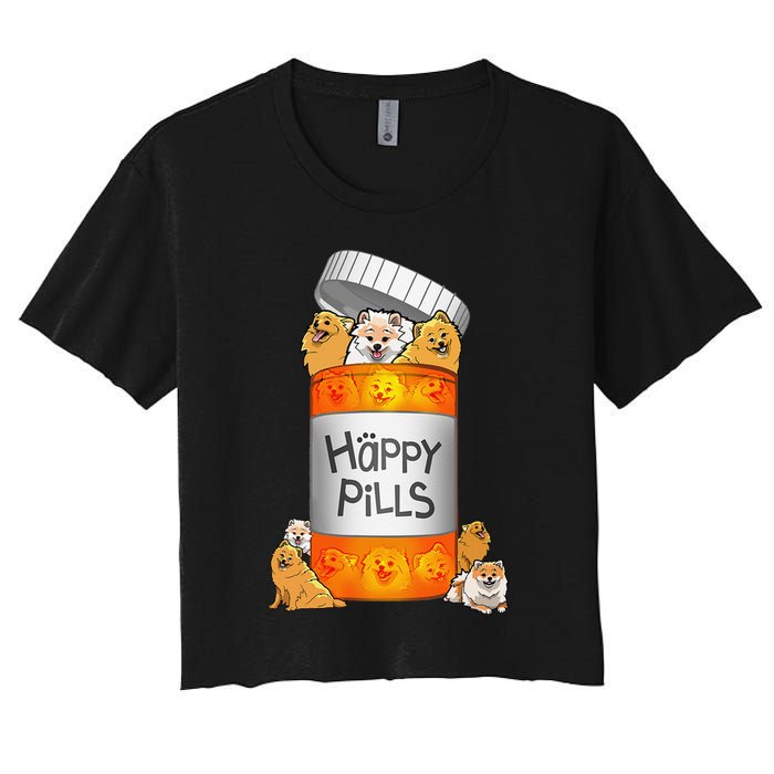 Pomeranian Happy Pills Crop Top
