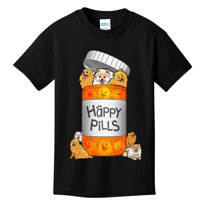 Pomeranian Happy Pills Kids T-Shirt